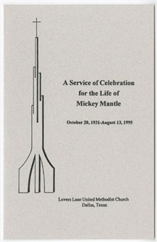 1995 Mickey Mantle Funeral Program